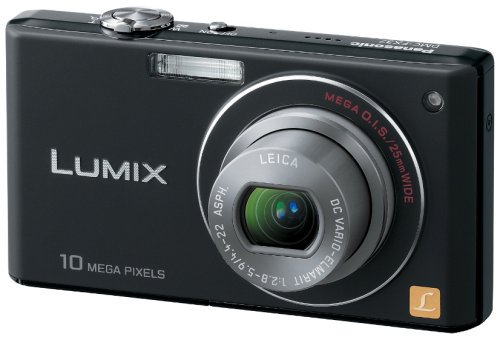 Panasonic デジタルカメラ LUMIX (ルミックス) FX37 エクストラブラック DMC-FX37-K【中古品】