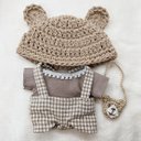 ちびぬい服　ハンドメイド♪  服上下とクマの帽子とかばんの4点セット