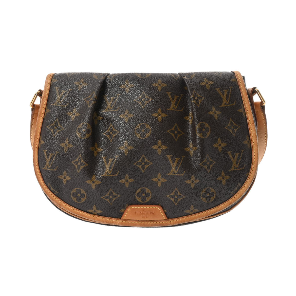 LOUIS VUITTON ルイヴィトン モノグラム メニルモンタン PM ブラウン M40474 レディース モノグラムキャンバス ショルダーバッグ Bランク 中古 