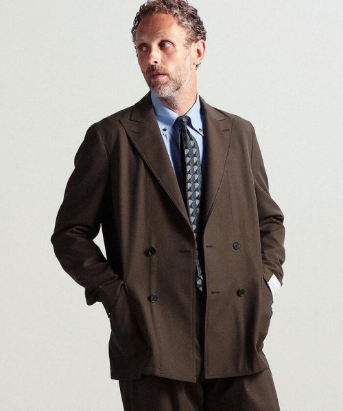 【別注】【セットアップ対応商品】CARUSO per TOMORROWLAND dormeuil trench ダブル4Bジャケット