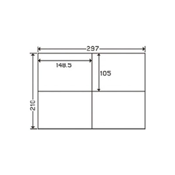 東洋印刷 ナナ コピー用ラベル A4/4面 500枚 C4i（直送品）