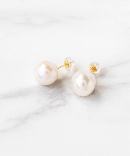 【WEB限定】NUANCE PEARL PIERCED EARRINGS M K18淡水パール ピアス M