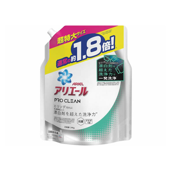 Ｐ＆Ｇ アリエール プロクリーンジェル つめかえ超特大サイズ 1340g FCR7956