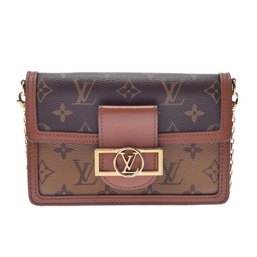 LOUIS VUITTON ルイヴィトン モノグラム リバース ドーフィーヌ キャメル系/ブラウン M68746 レディース モノグラムリバースキャンバス 2WAYバッグ Bランク 中古 