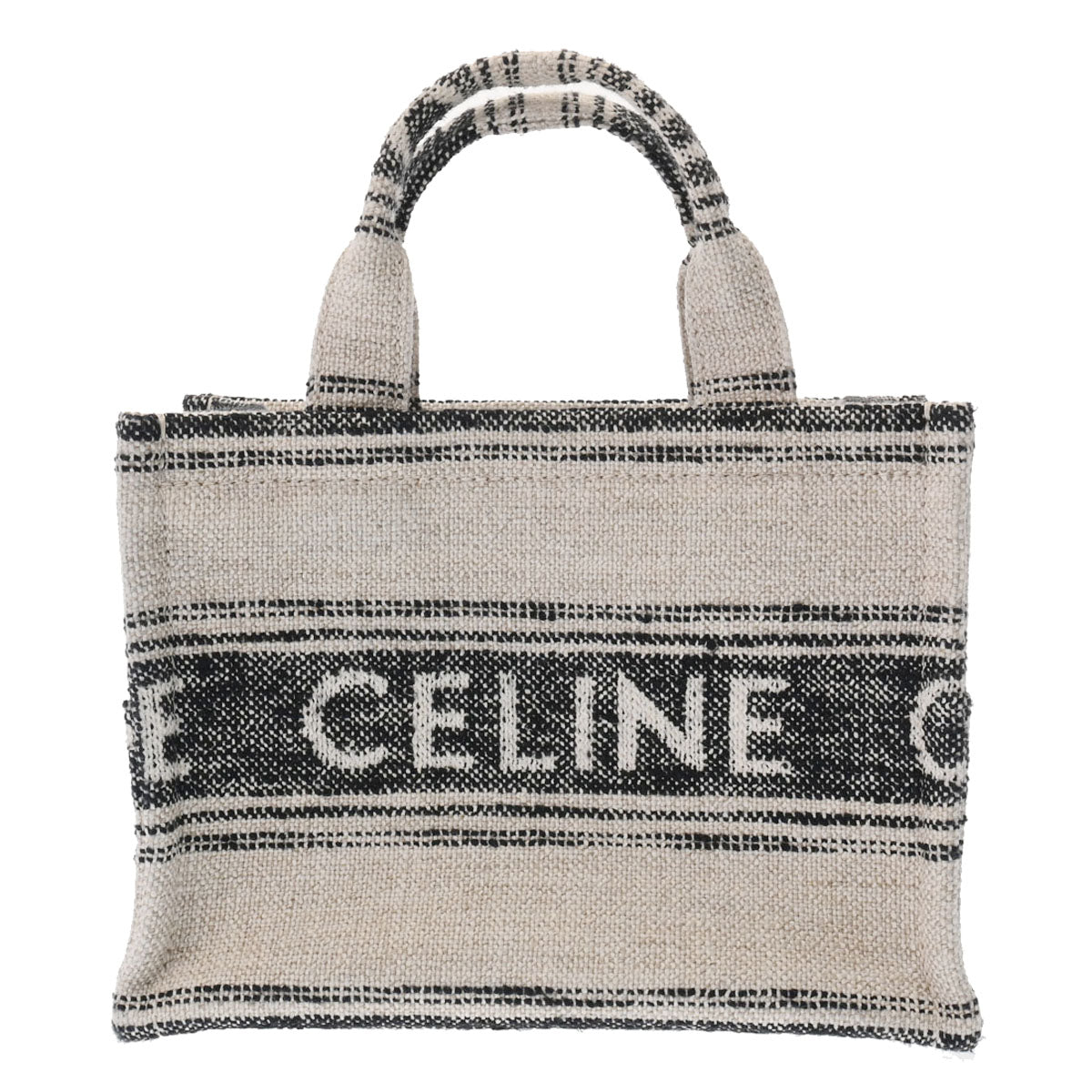 CELINE セリーヌ カバ タイス 白/黒 199162ERP レディース キャンバス 2WAYバッグ 新同 中古 