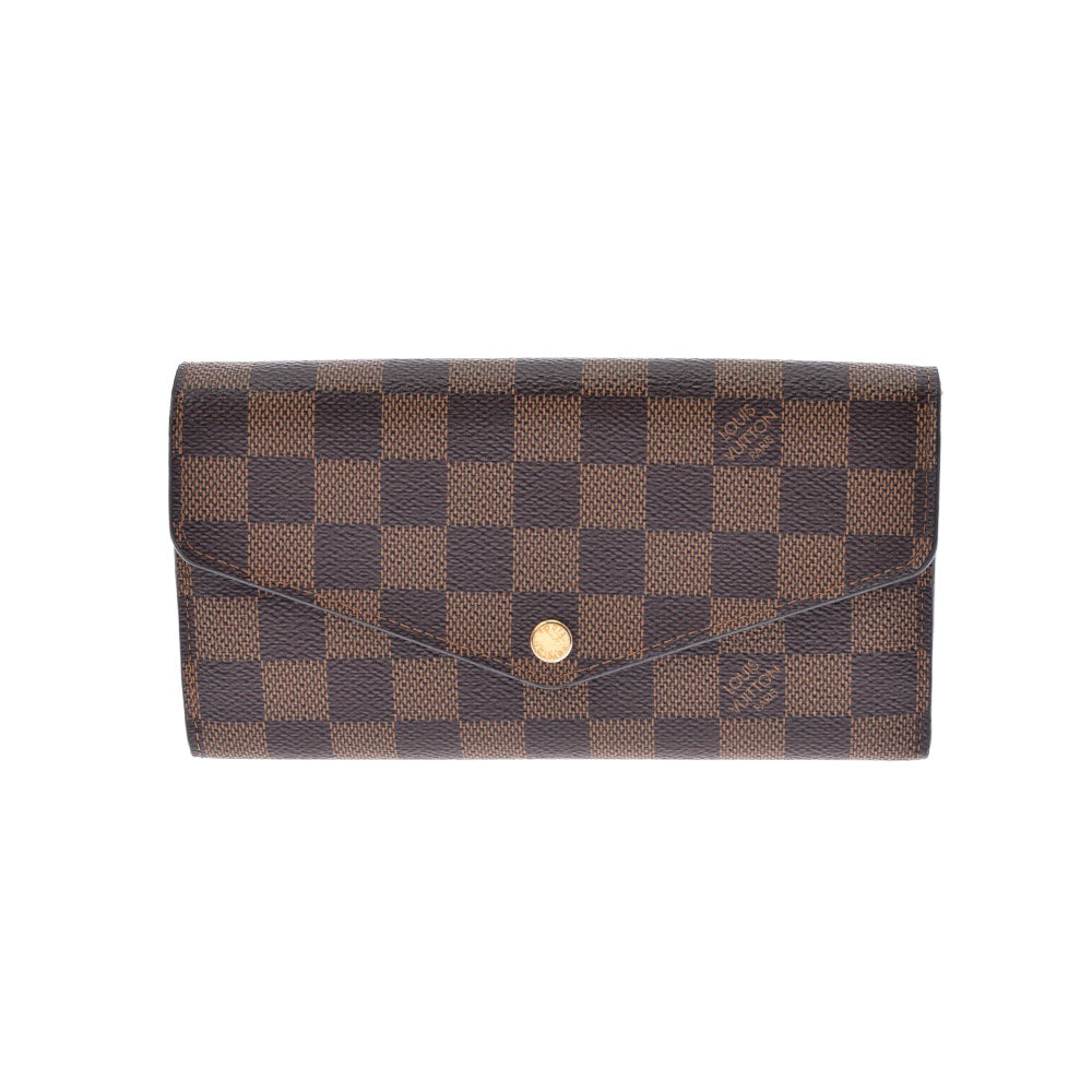 LOUIS VUITTON ルイヴィトン ダミエ ポルトフォイユ サラ  ブラウン N63209 ユニセックス ダミエキャンバス 長財布 Bランク 中古 