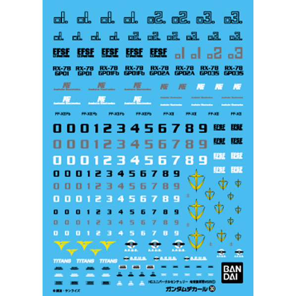 バンダイスピリッツ ガンダムデカール GD30 HGUC 汎用-地球連邦軍MS用(1) GD030HGUCﾊﾝﾖｳｱﾅﾊｲﾑMSﾖｳN