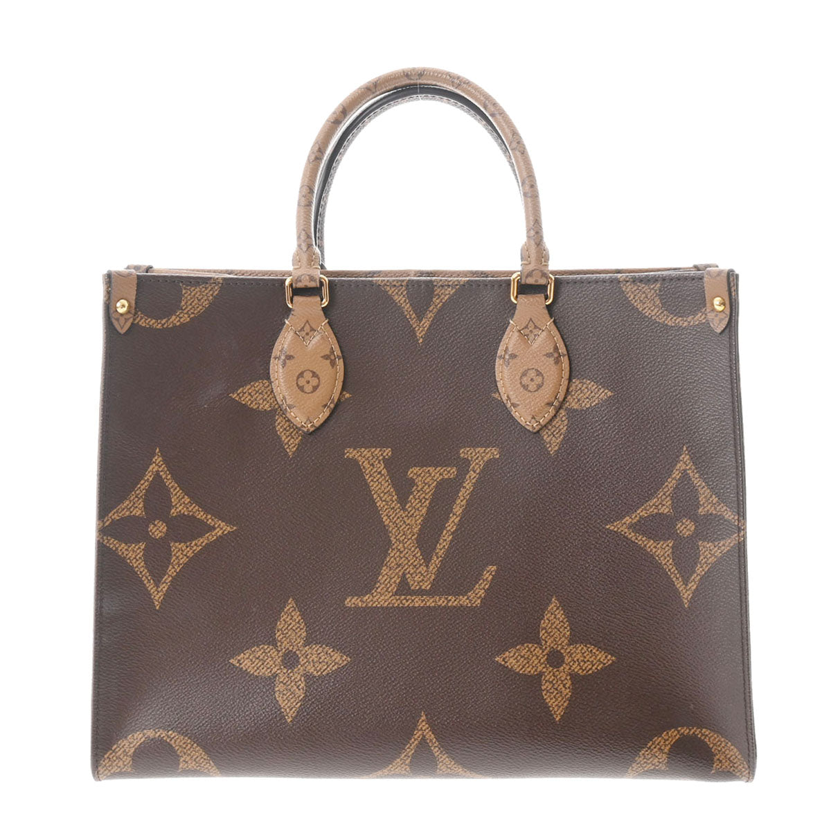 LOUIS VUITTON ルイヴィトン モノグラム リバース オンザゴーMM ブラウン M45321 レディース モノグラムキャンバス 2WAYバッグ Aランク 中古 