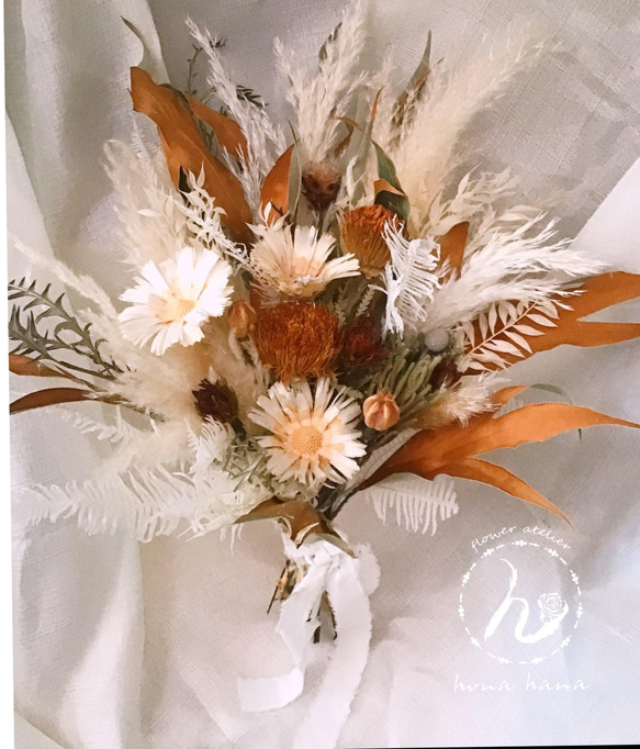 1番人気 wedding bouquet❤︎パンパスグラス❤︎dryflowerクラッチブーケ❤︎creema限定ブーケ