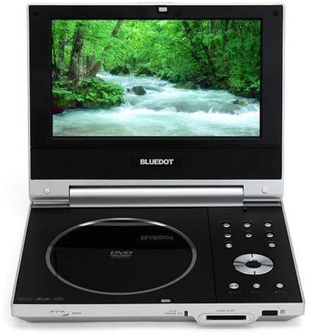 BLUEDOT 7型液晶 ポータブルDVDプレーヤー カードスロット搭載 BDP-2700K【中古品】