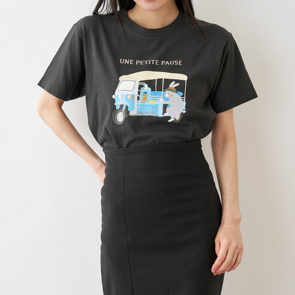 トゥクトゥク Tシャツ スモークブラック