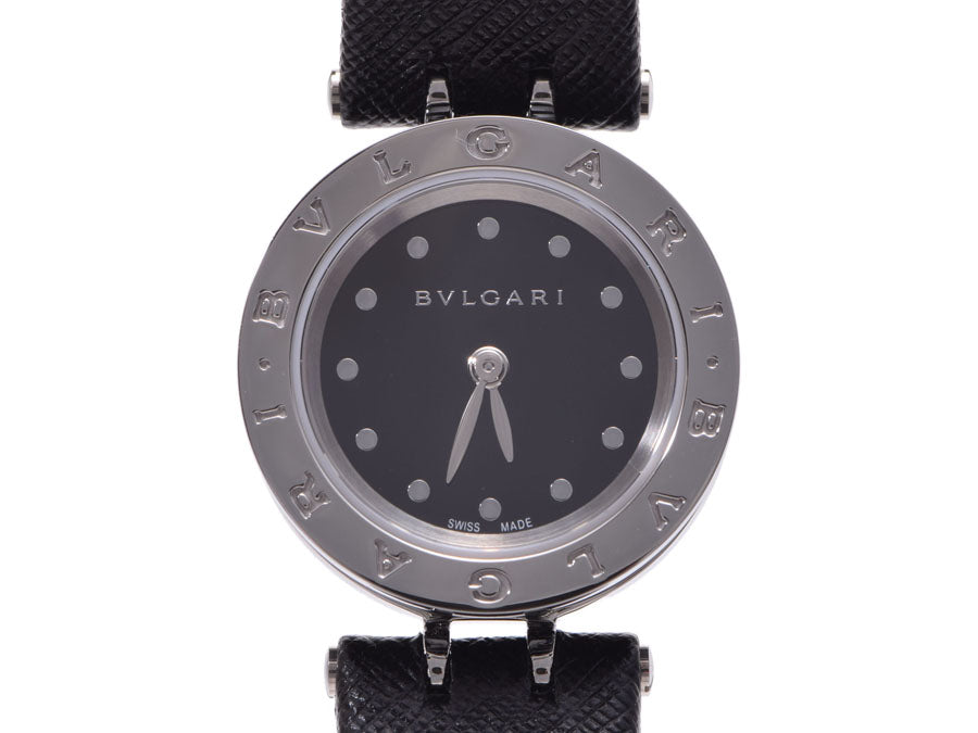 BVLGARI ブルガリ B-ZEROウォッチ BZ23S  レディース SS/セラミック/革 腕時計 クオーツ 黒文字盤 新同 中古 