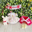 JANAYA  オビツ11 ob11服　花柄ワンピースと赤色マント　5点セット　翌日発送