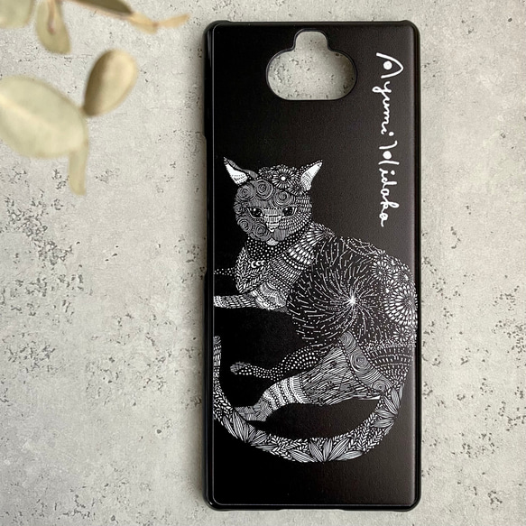 『マーガレットと桜の猫』スマホケース  iPhoneのみ対応