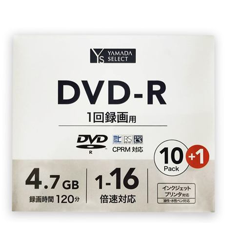 YAMADA SELECT(ヤマダセレクト) YDVDR11G1 録画用 DVD-R11枚