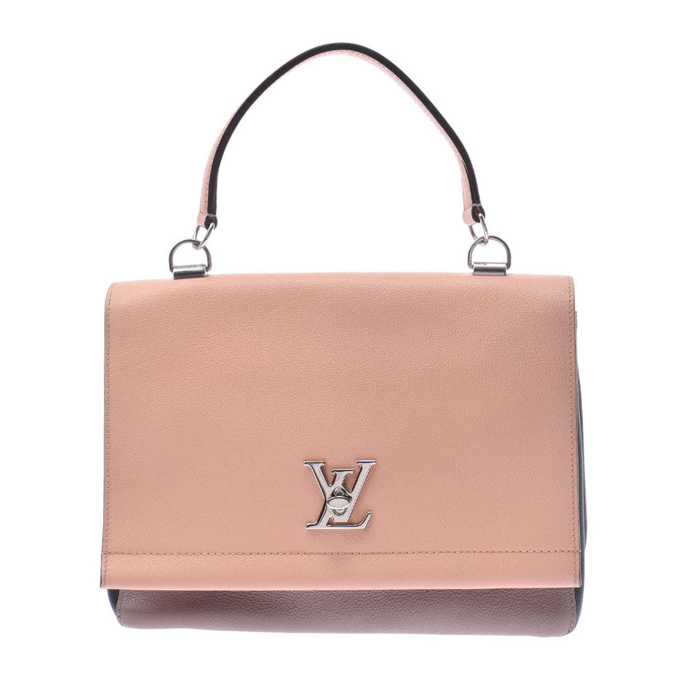 LOUIS VUITTON ルイヴィトン マイロックミー 2WAYバッグ ピンクベージュ系/グレージュ系/黒 シルバー金具 M50918 レディース レザー ハンドバッグ ABランク 中古 