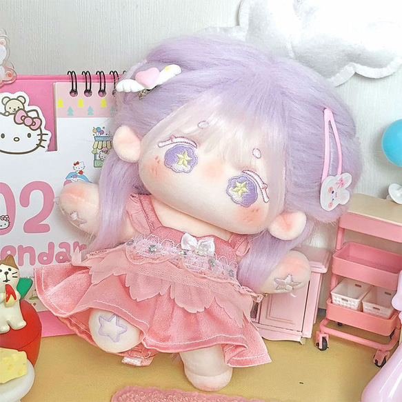 2点セット ミニ洋服 20cm 着せ替えぬいぐる服 いちごのムーススカート ぬいぐるみ用服コスチューム 着せ替え人形洋服