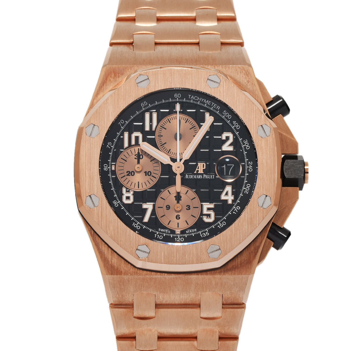 AUDEMARS PIGUET オーデマピゲ ロイヤルオーク オフショア クロノ 26470OR.OO.1000OR.03 メンズ PG 腕時計 自動巻き 黒文字盤 Aランク 中古 