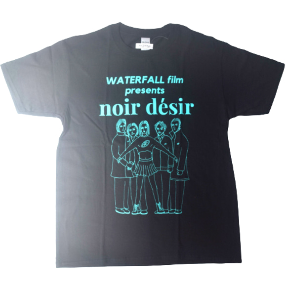 架空の フランス映画『Noir Desir ノワール・デジール』Tシャツ  ブラック　Sサイズ　WATERFALL