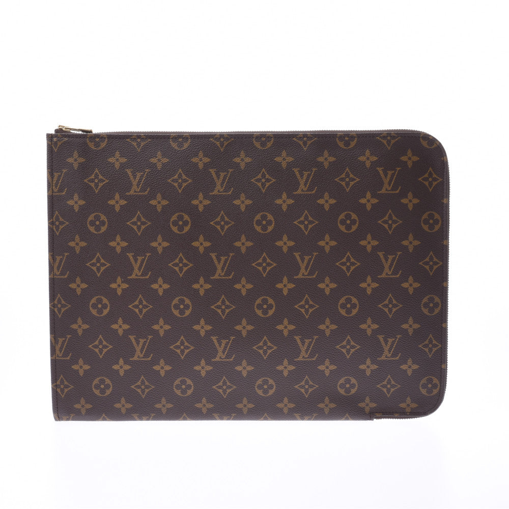 LOUIS VUITTON ルイヴィトン モノグラム ポッシュドキュマン 書類ケース ブラウン M53456 ユニセックス クラッチバッグ Aランク 中古 