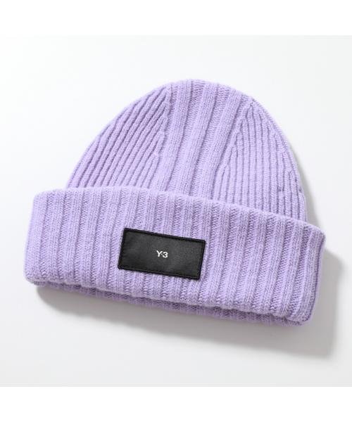 Y－3 ニット帽 BEANIE ビーニー ロゴパッチ リブ