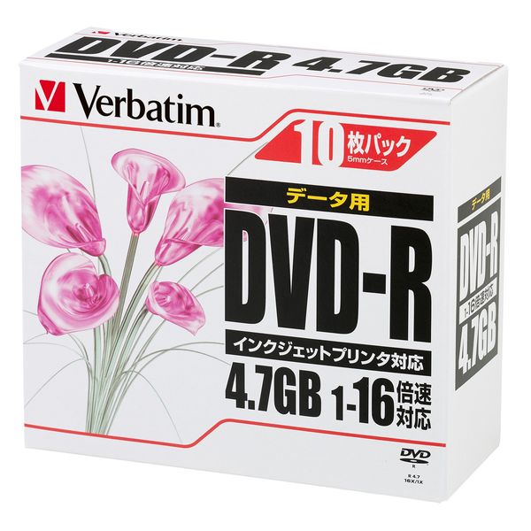 PCデータ用DVD-R 4.7GB 16倍速 DHR47JPP バーベイタム