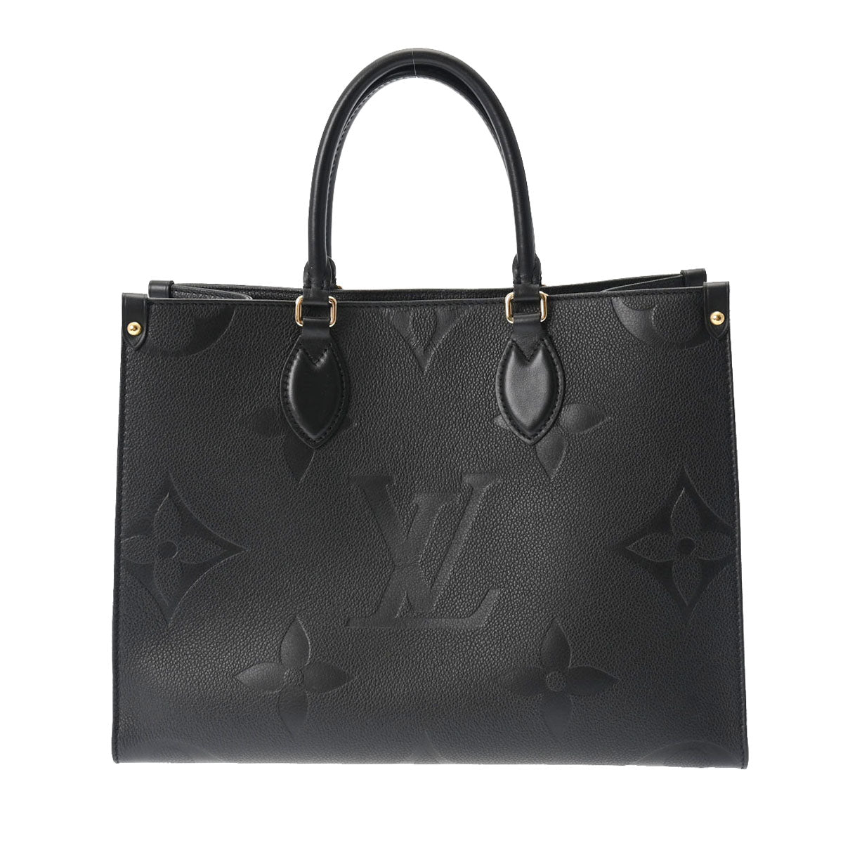 LOUIS VUITTON ルイヴィトン モノグラムアンプラント オンザゴー MM 2WAY ノワール M45595 レディース レザー トートバッグ Aランク 中古 