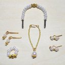 リカちゃん　カチューシャ風ティアラ　ピアス　ネックレス　ヘアピン　ブレスレット