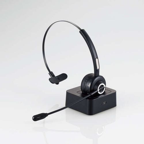 エレコム LBT-HSOH14BK オーバーヘッドタイプ充電台付Bluetoothヘッドセット LBTHSOH14BK