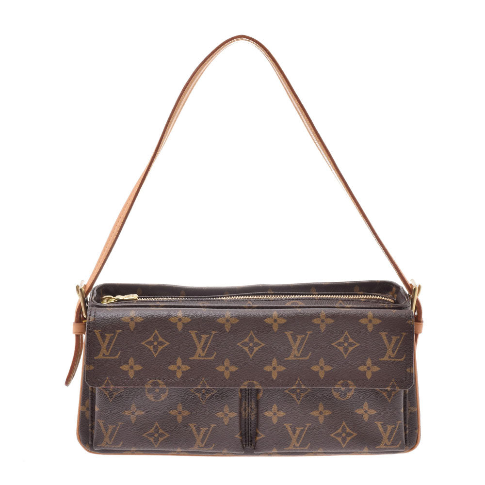 LOUIS VUITTON ルイヴィトン モノグラム ヴィバシテMM ブラウン M51164 レディース モノグラムキャンバス ショルダーバッグ ABランク 中古 