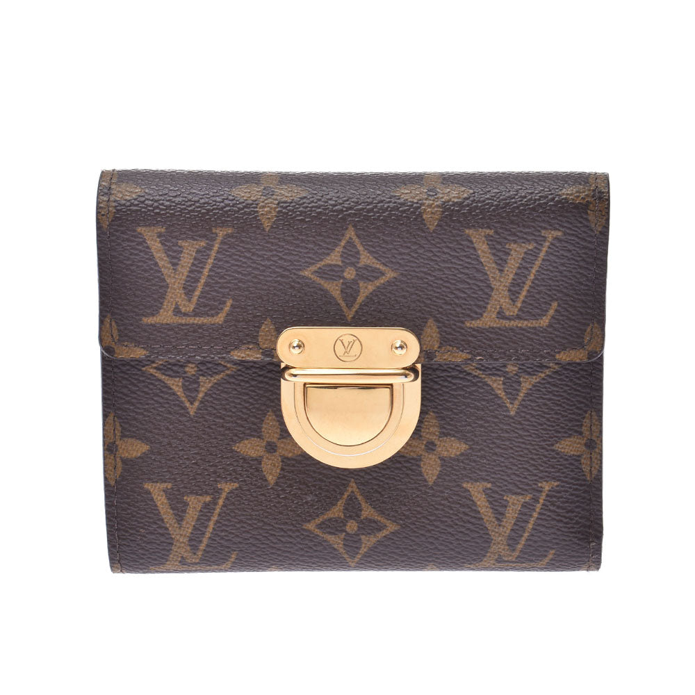 LOUIS VUITTON ルイヴィトンプルトフォイユコアラ  モノグラム ブラウン ユニセックス モノグラムキャンバス 三つ折り財布 M58013  中古