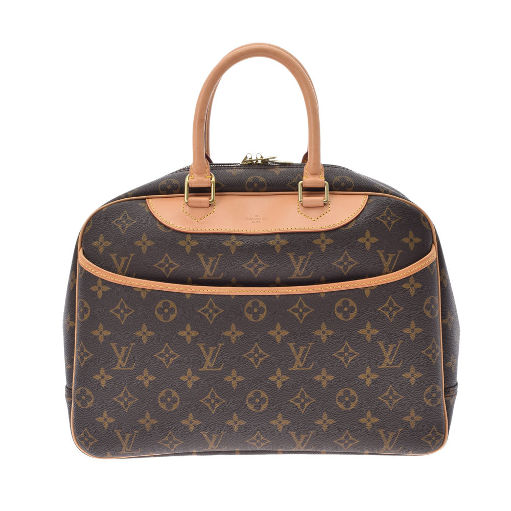 【2025年度カレンダ】LOUIS VUITTON ルイヴィトン モノグラム ドーヴィル ブラウン M47270 ユニセックス モノグラムキャンバス ハンドバッグ Aランク 中古 