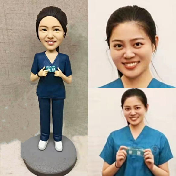 【オーダーメイド】お写真入から 3D 肖像画 似顔絵 人形 フィギュア 彼氏 彼女 誕生日ケーキトッパー 記念日カップル