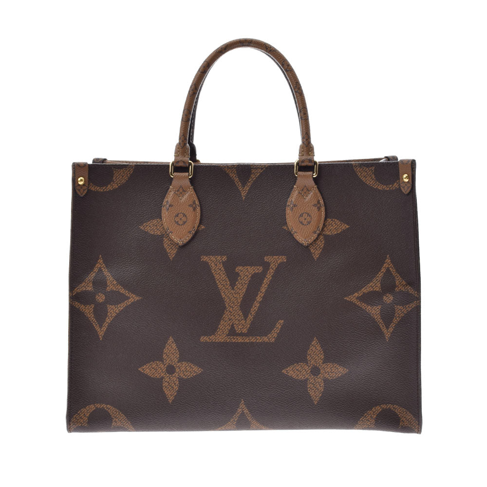 LOUIS VUITTON ルイヴィトン モノグラム ジャイアントオンザゴーMM 2WAY ブラウン M45321 ユニセックス モノグラムキャンバス トートバッグ Aランク 中古 