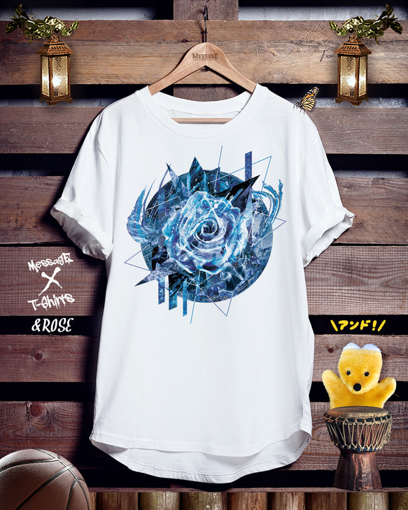 グラフィックアートTシャツ「&ROSE」