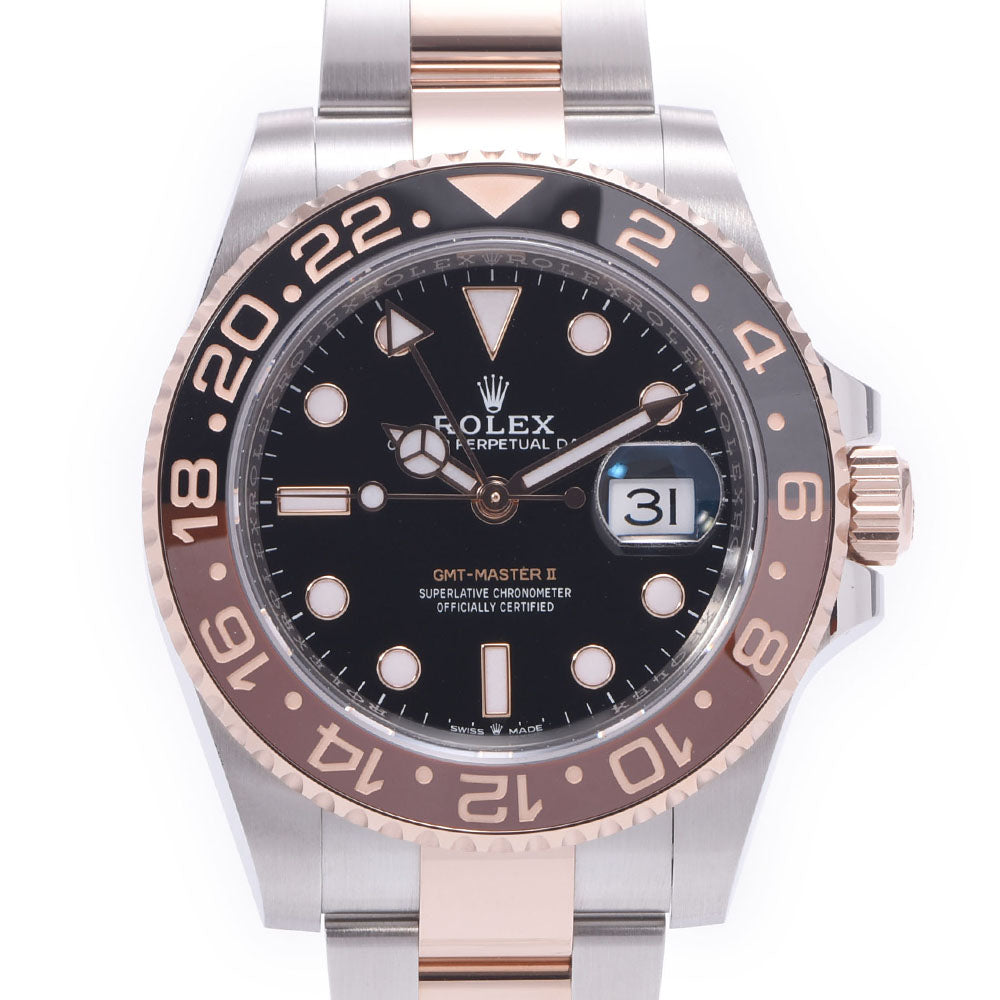 【現金特価】ROLEX ロレックス GMTマスター2 黒/ブラウンベゼル 126711CHNR メンズ SS/エバーローズゴールド 腕時計 自動巻き 黒文字盤 未使用 