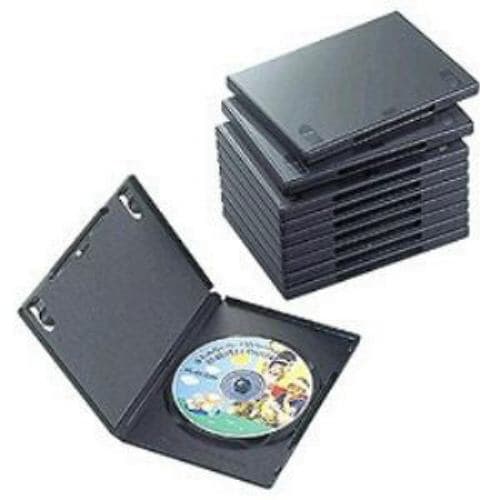 ケース エレコム CD DVD CCD-DVD03BK DVDトールケース(1枚収納×10枚セット・ブラック)