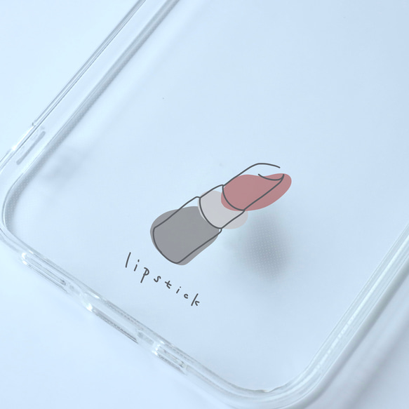 リップ　lipstick/mplant　スマホケース　iPhoneケース　クリアケース　ソフトケース　シンプル