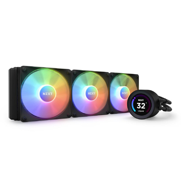 NZXT 水冷CPUクーラー 360mm KRAKEN Elite RGB ブラック RL-KR36E-B1