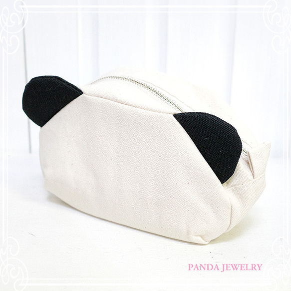 PANDA JEWELRY　キャンパス地パンダポーチ　de-12-pj-p-099