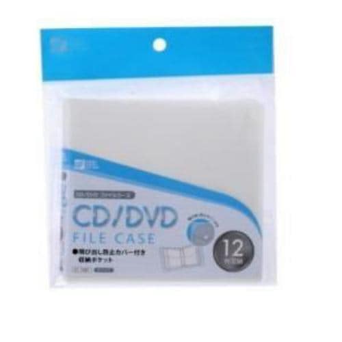 オーム電機OA-RCCD-12WCD／DVDファイルケースホワイト12枚収納