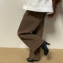 ワイドパンツ☆ドール洋服(リカちゃんブライスの洋服)茶色