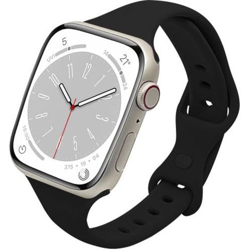 ラスタバナナ RBAWSS7441BK Apple Watch用バンド Series 8/7/6/5/4/3/SE 第2世代/SE 41mm/40mm/38mm シリコンスタンダードslim ブラック