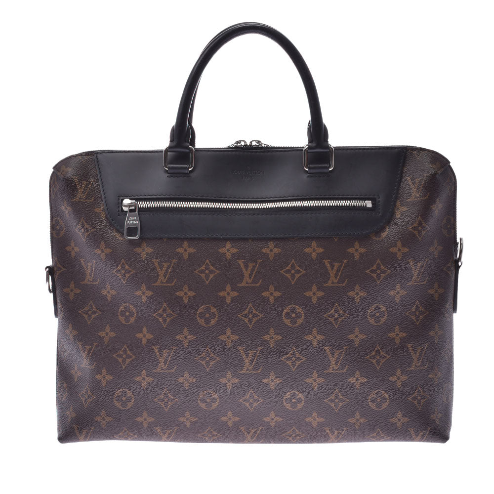 LOUIS VUITTON ルイヴィトン モノグラム マカサー PDJ NM 2WAYバッグ ブラウン/黒 M54019 ユニセックス ビジネスバッグ Aランク 中古 