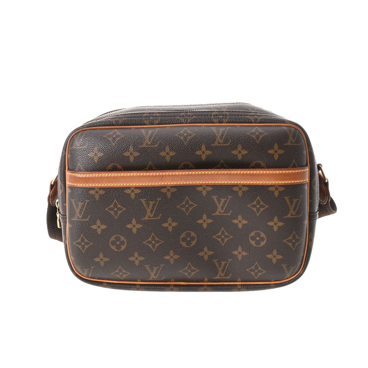 LOUIS VUITTON ルイヴィトン モノグラム リポーター PM ブラウン M45254 レディース モノグラムキャンバス ショルダーバッグ Bランク 中古 