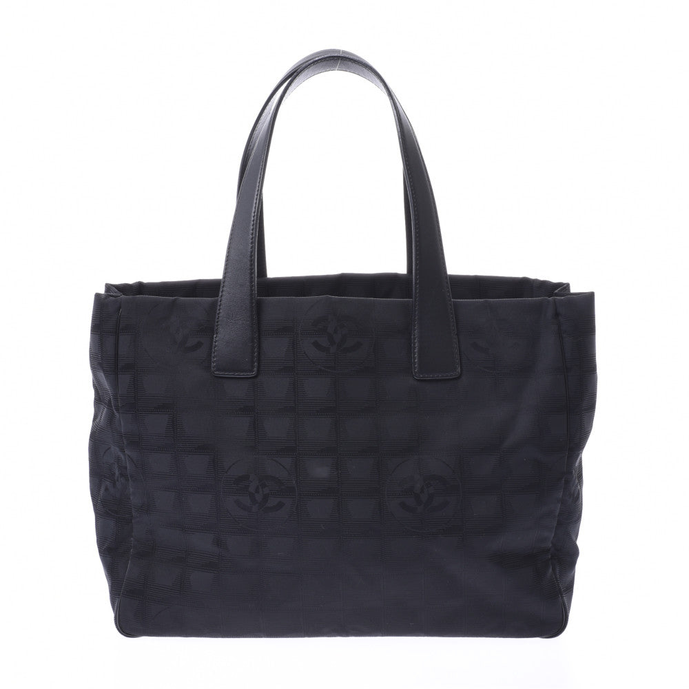 CHANEL シャネル ニュートラベルライン トートMM 黒 ユニセックス ナイロン/レザー トートバッグ ABランク 中古 