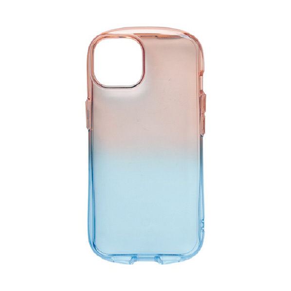 Hamee iPhone 14用TPUケース IFACE LOOK IN CLEAR LOLLY ストロベリー/アクア 41-946343