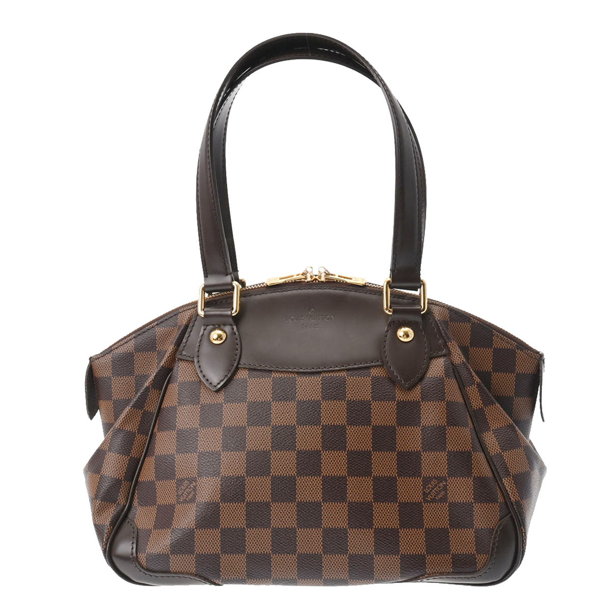 LOUIS VUITTON ルイヴィトン ダミエ ヴェローナ PM ブラウン N41117 レディース ダミエキャンバス ハンドバッグ Aランク 中古 