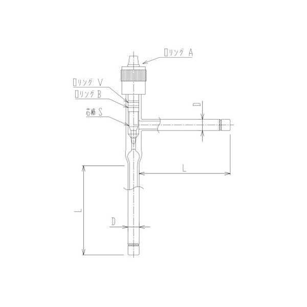 旭製作所 流量調整用ニードルバルブ L形（アングルタイプ） 芯棒材質:PTFE