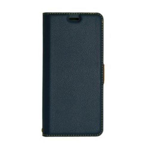 ラスタバナナ 4002GS9 Galaxy S9(SC-02K／ SCV38)用 手帳型ケース 薄型(ネイビー×ブラウン) SLIM FIT NV×BR